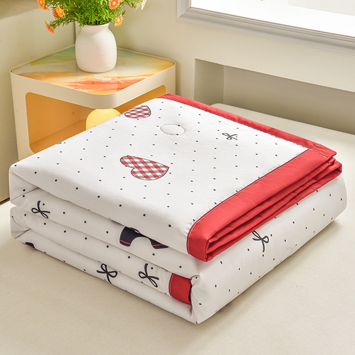 91家纺网 家纺一手货源 找家纺 念家居 2026新款水洗棉夏被夏凉被空调被直播爆款 爱心小马