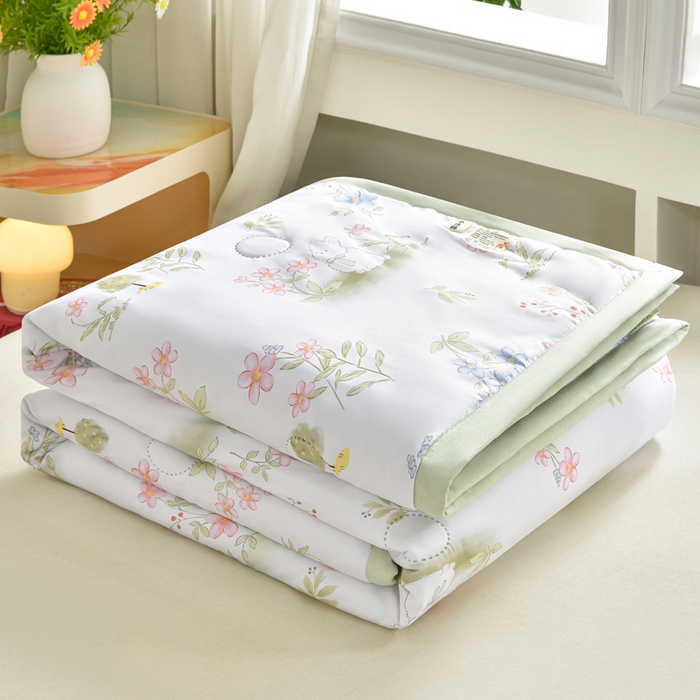 91家纺网 家纺一手货源 找家纺 念家居 2026新款水洗棉夏被夏凉被空调被直播爆款 白樱