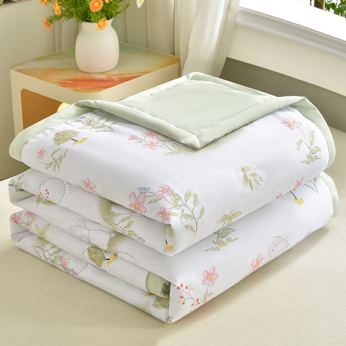 91家纺网 家纺一手货源 找家纺 念家居 2026新款水洗棉夏被夏凉被空调被直播爆款 白樱