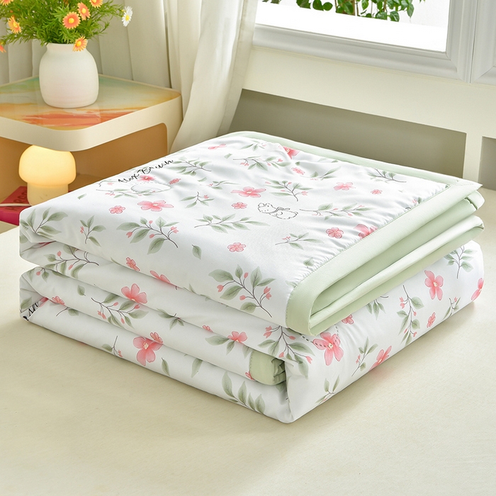 91家纺网 家纺一手货源 找家纺 念家居 2026新款水洗棉夏被夏凉被空调被直播爆款 春野