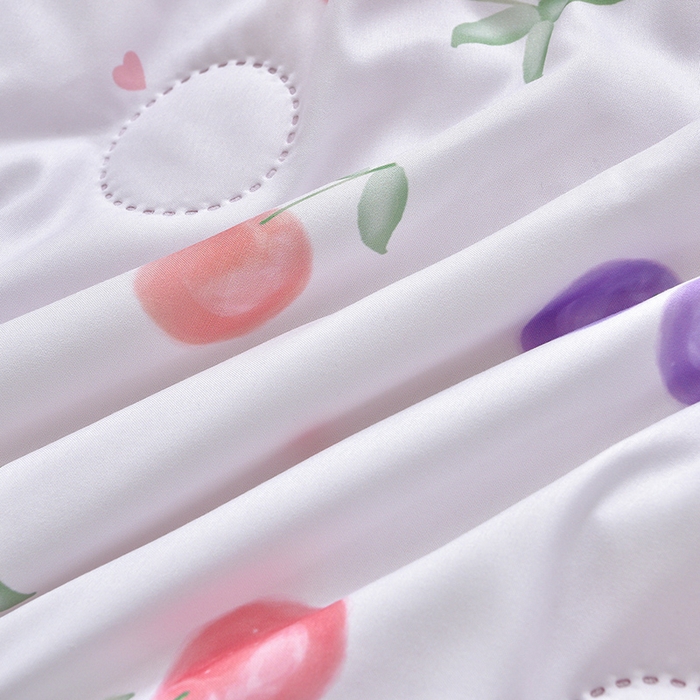 91家纺网 家纺一手货源 找家纺 念家居 2026新款水洗棉夏被夏凉被空调被直播爆款 粉梦樱桃