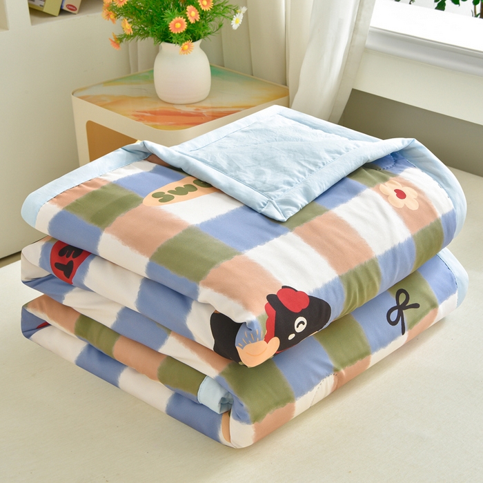 91家纺网 家纺一手货源 找家纺 念家居 2026新款水洗棉夏被夏凉被空调被直播爆款 快乐小马