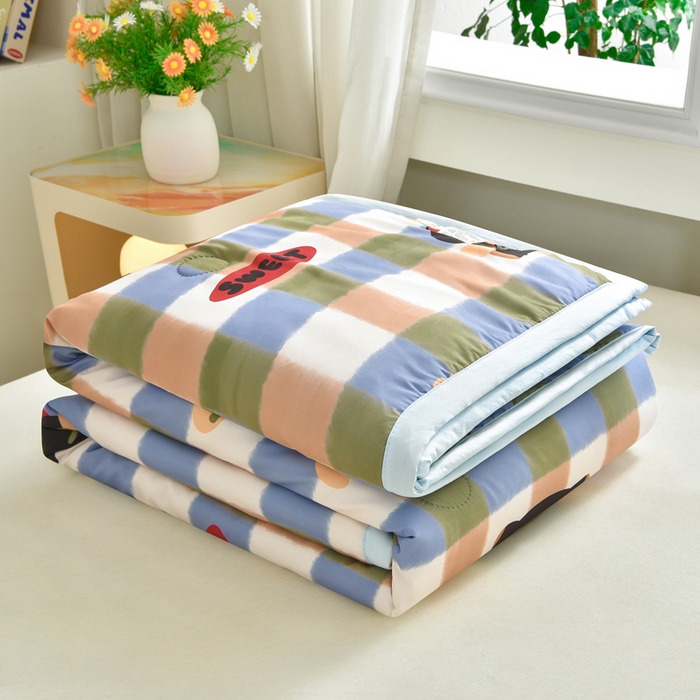 91家纺网 家纺一手货源 找家纺 念家居 2026新款水洗棉夏被夏凉被空调被直播爆款 快乐小马