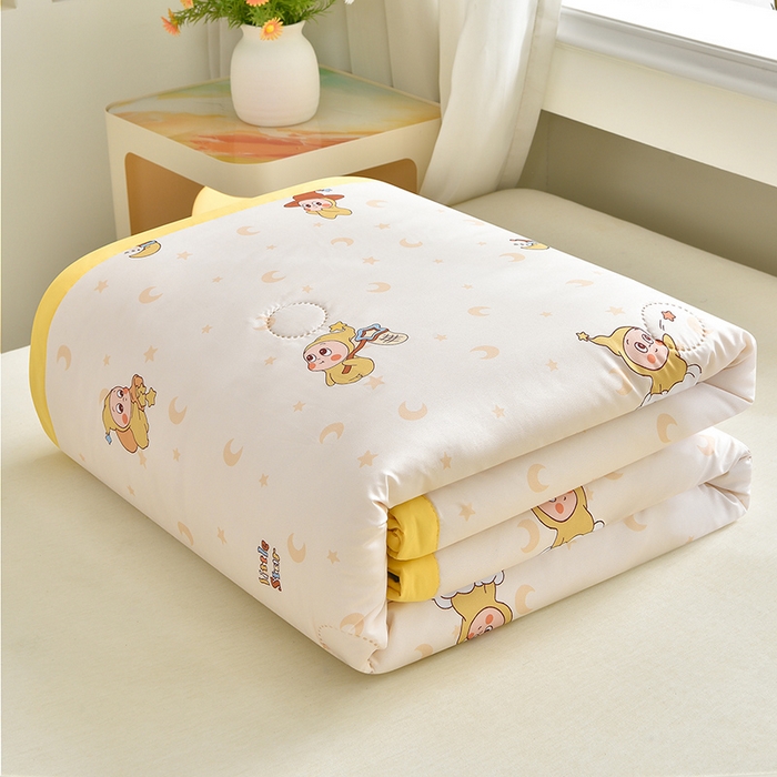 91家纺网 家纺一手货源 找家纺 念家居 2026新款水洗棉夏被夏凉被空调被直播爆款 萌熊星月