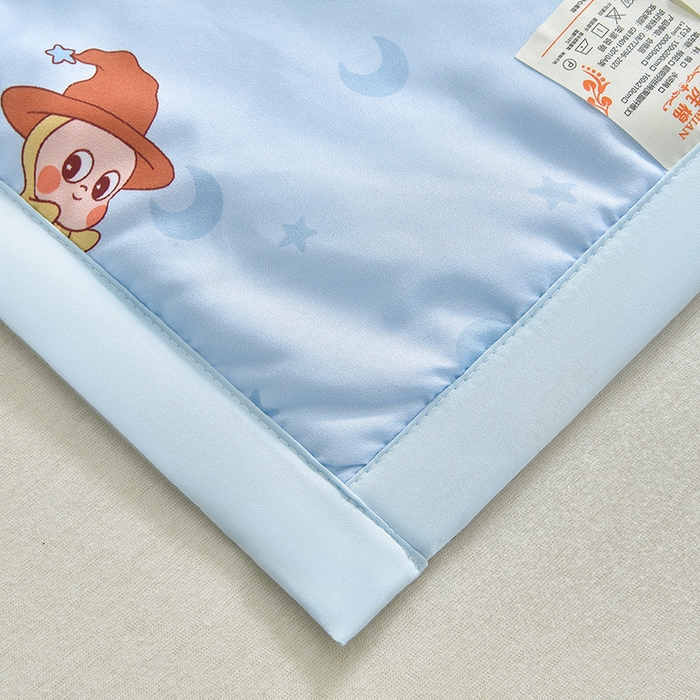 91家纺网 家纺一手货源 找家纺 念家居 2026新款水洗棉夏被夏凉被空调被直播爆款 浅蓝小精灵