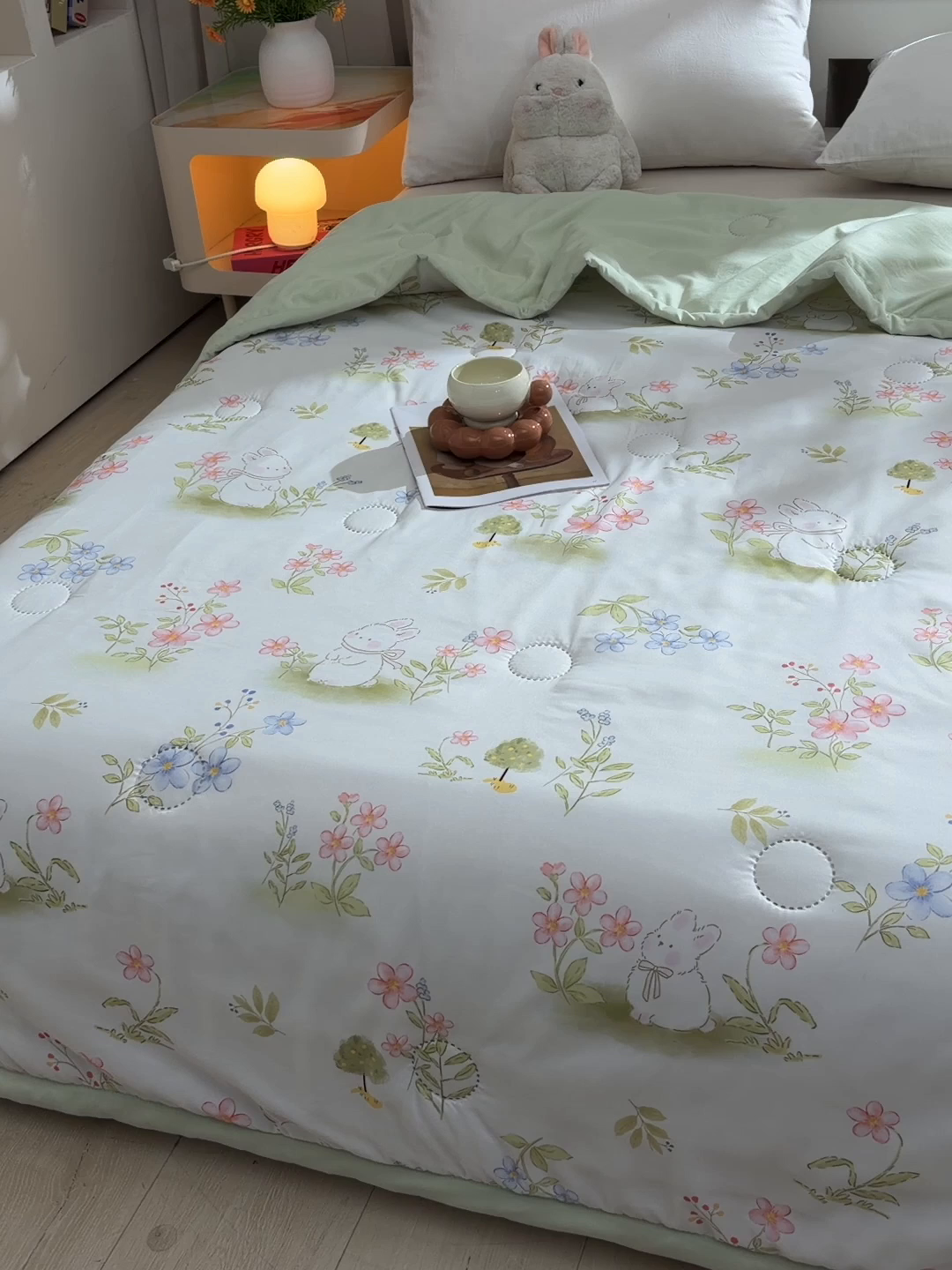 91家纺网 家纺一手货源 找家纺 念家居 2026新款水洗棉夏被夏凉被空调被直播爆款 白樱
