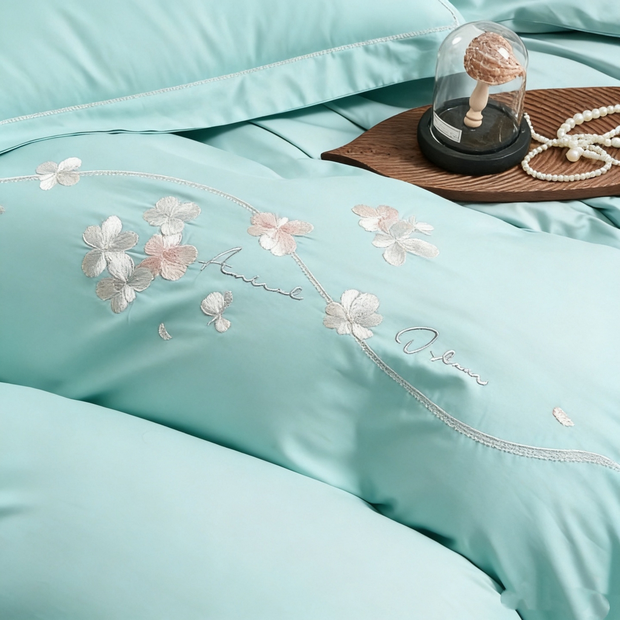 91家纺网 家纺一手货源 找家纺 U品汇 2026全棉纯棉刺绣花四件套40支长绒棉100%棉礼盒包装 梦娜-晚波兰