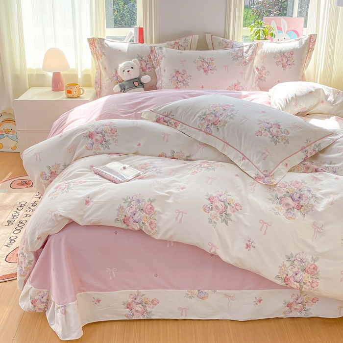 91家纺网 家纺一手货源 找家纺 （总）凌鼎 2026新款多规格掉边全棉印花四件套