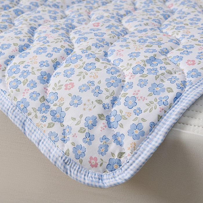 91家纺网 家纺一手货源 找家纺 圣靓家纺 2026新款清柔水洗夏被被子被芯 春序-蓝