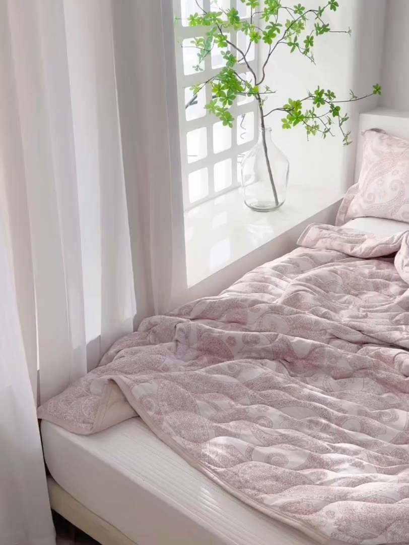 91家纺网 家纺一手货源 找家纺 圣楚家纺 2026新款清柔水洗夏被被子被芯 流年