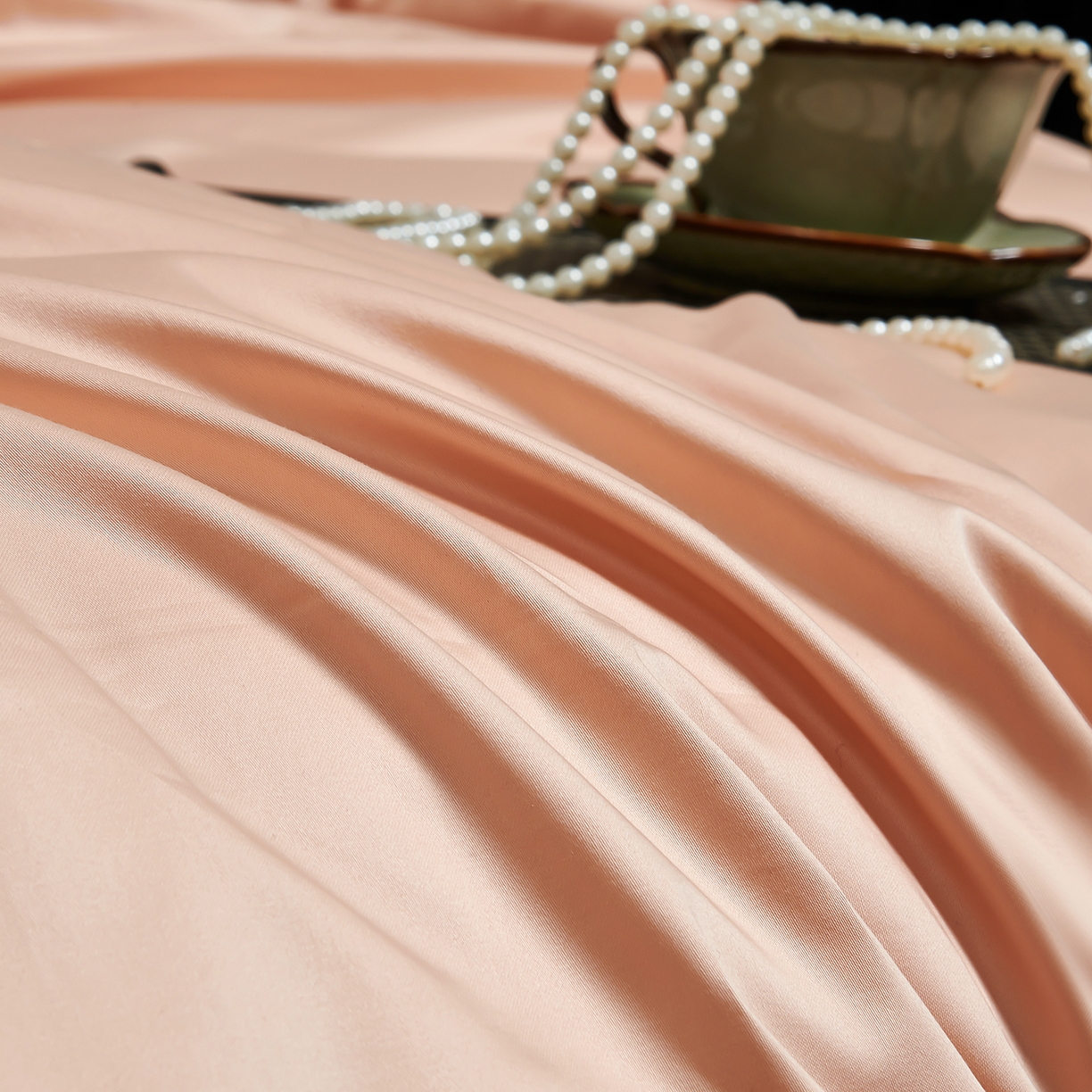 91家纺网 家纺一手货源 找家纺 U品汇 2026新款全棉纯棉长绒棉60S双股贡缎刺绣花四件套夏季丝滑透气礼盒包装100%棉 赫莲娜-暖桔