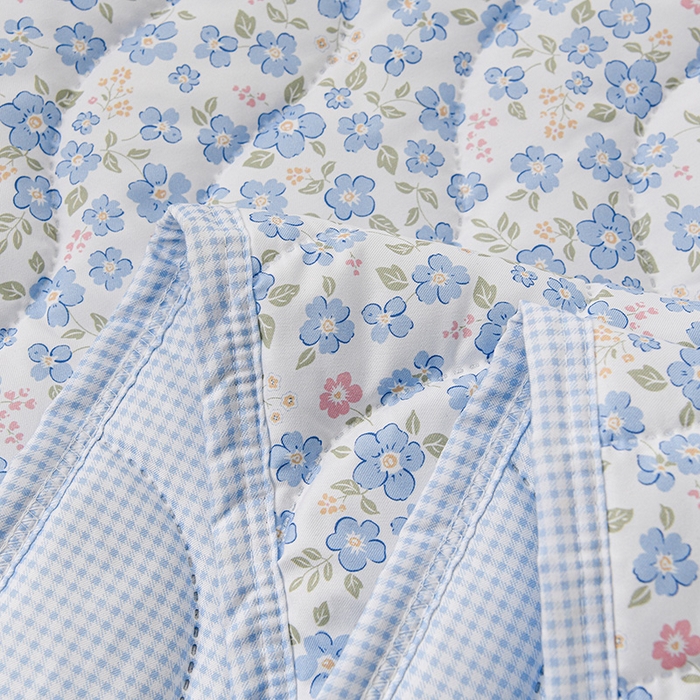 91家纺网 家纺一手货源 找家纺 圣楚家纺 2026新款清柔水洗夏被被子被芯 春序-蓝