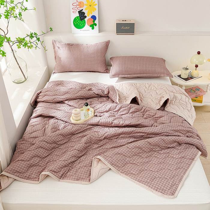 91家纺网 家纺一手货源 找家纺 圣楚家纺 2026新款清柔水洗夏被被子被芯 潮格