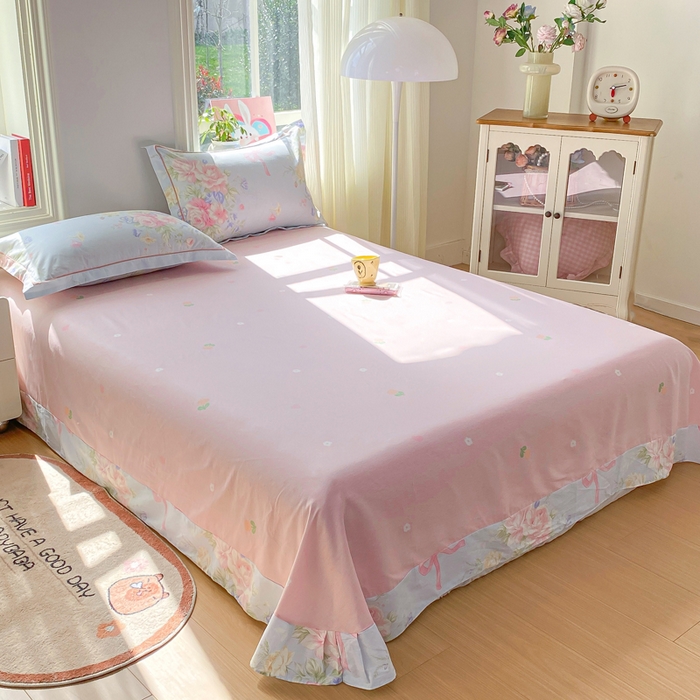 91家纺网 家纺一手货源 找家纺 凌鼎 2026新款多规格掉边全棉印花四件套 海岛繁花