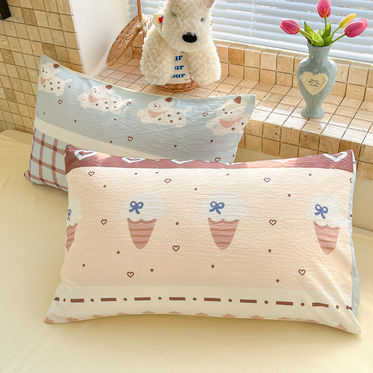 91家纺网 家纺一手货源 找家纺 川悦生活 2026新款A类双层皱皱纱夏被空调被 夏被巧克力乐园