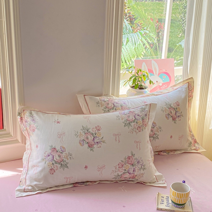 91家纺网 家纺一手货源 找家纺 凌鼎 2026新款多规格掉边全棉印花四件套 清风花影