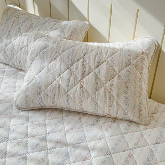 91家纺网 家纺一手货源 找家纺 U品汇 2026A类全棉夹棉床笠床罩单件隔尿透气床垫加厚防尘可水洗保护套 轻花吟