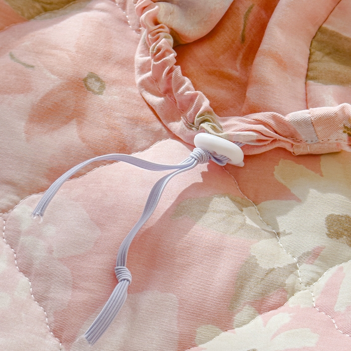 91家纺网 家纺一手货源 找家纺 U品汇 2026A类全棉夹棉床笠床罩单件隔尿透气床垫加厚防尘可水洗保护套 香妃花朵