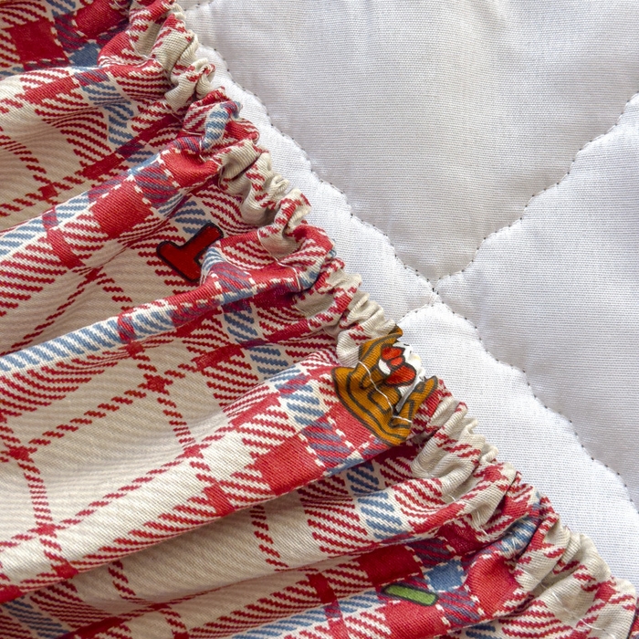 91家纺网 家纺一手货源 找家纺 U品汇 2026A类全棉夹棉床笠床罩单件隔尿透气床垫加厚防尘可水洗保护套 淘气猫咪