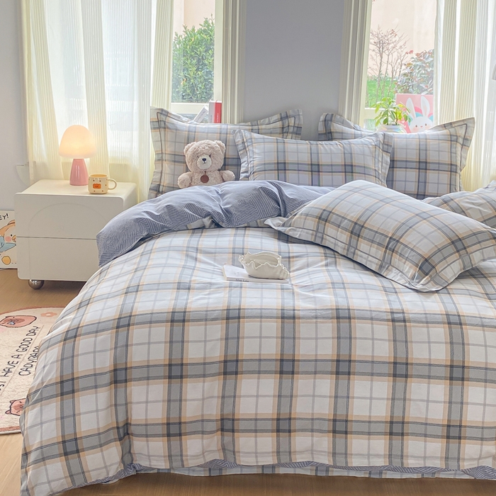 91家纺网 家纺一手货源 找家纺 凌鼎 2026新款多规格掉边全棉印花四件套 首尔之约