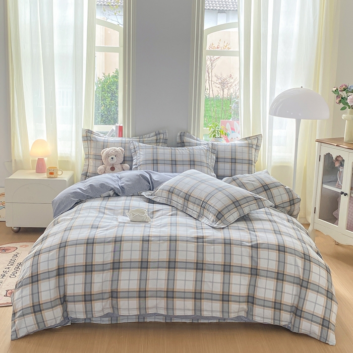 91家纺网 家纺一手货源 找家纺 凌鼎 2026新款多规格掉边全棉印花四件套 首尔之约