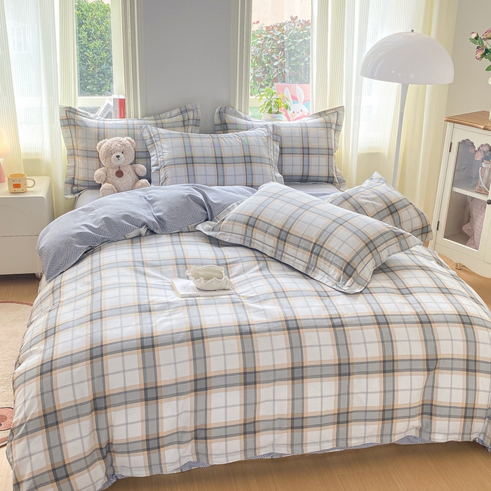 91家纺网 家纺一手货源 找家纺 凌鼎 2026新款多规格掉边全棉印花四件套 首尔之约