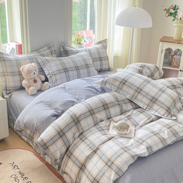 91家纺网 家纺一手货源 找家纺 凌鼎 2026新款多规格掉边全棉印花四件套 首尔之约