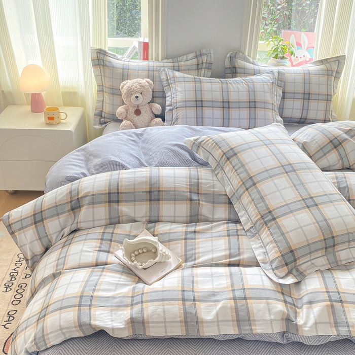 91家纺网 家纺一手货源 找家纺 凌鼎 2026新款多规格掉边全棉印花四件套 首尔之约