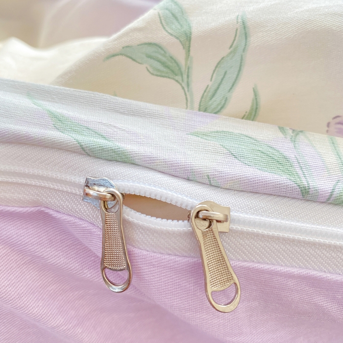 91家纺网 家纺一手货源 找家纺 凌鼎 2026新款多规格掉边全棉印花四件套 紫藤花