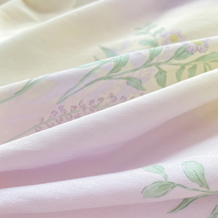 91家纺网 家纺一手货源 找家纺 凌鼎 2026新款多规格掉边全棉印花四件套 紫藤花