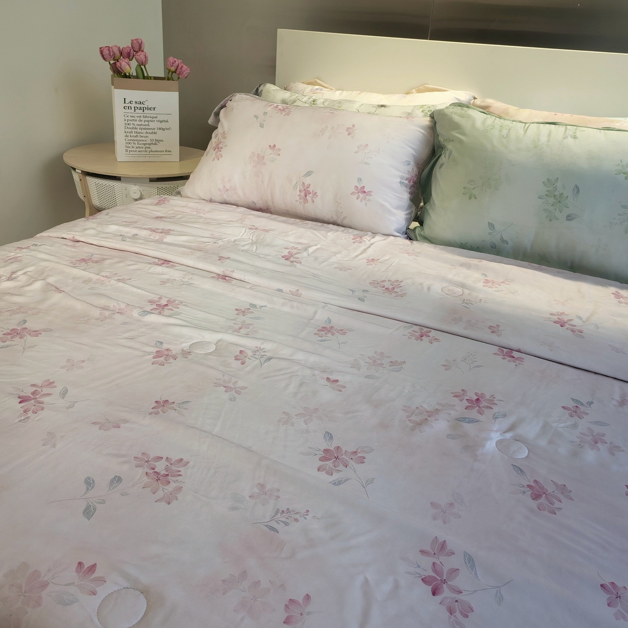 91家纺网 家纺一手货源 找家纺 ROZ home 蕊姿家居 2026新款天丝棉夏被夏凉被空调被 浮香-粉