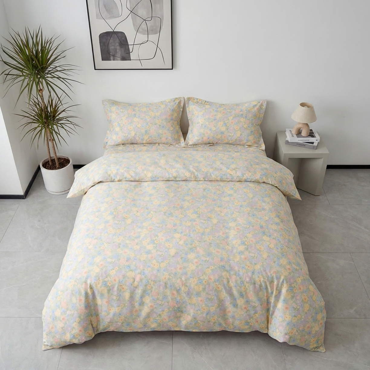 91家纺网 家纺一手货源 找家纺 （总）U品汇 2026春夏新品全棉纯棉长绒棉印花四件套学生三件套100%棉小清新13070