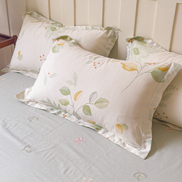 91家纺网 家纺一手货源 找家纺 U品汇 2026春夏新品全棉纯棉长绒棉印花四件套学生三件套100%棉小清新13070 绿茵幻境