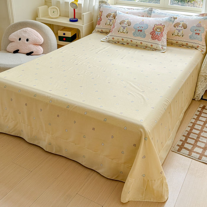 91家纺网 家纺一手货源 找家纺 U品汇 2026春夏新品全棉纯棉长绒棉印花四件套学生三件套100%棉小清新13070 围巾世界