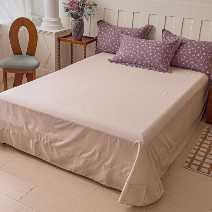 91家纺网 家纺一手货源 找家纺 U品汇 2026春夏新品全棉纯棉长绒棉印花四件套学生三件套100%棉小清新13070 夏瑾紫