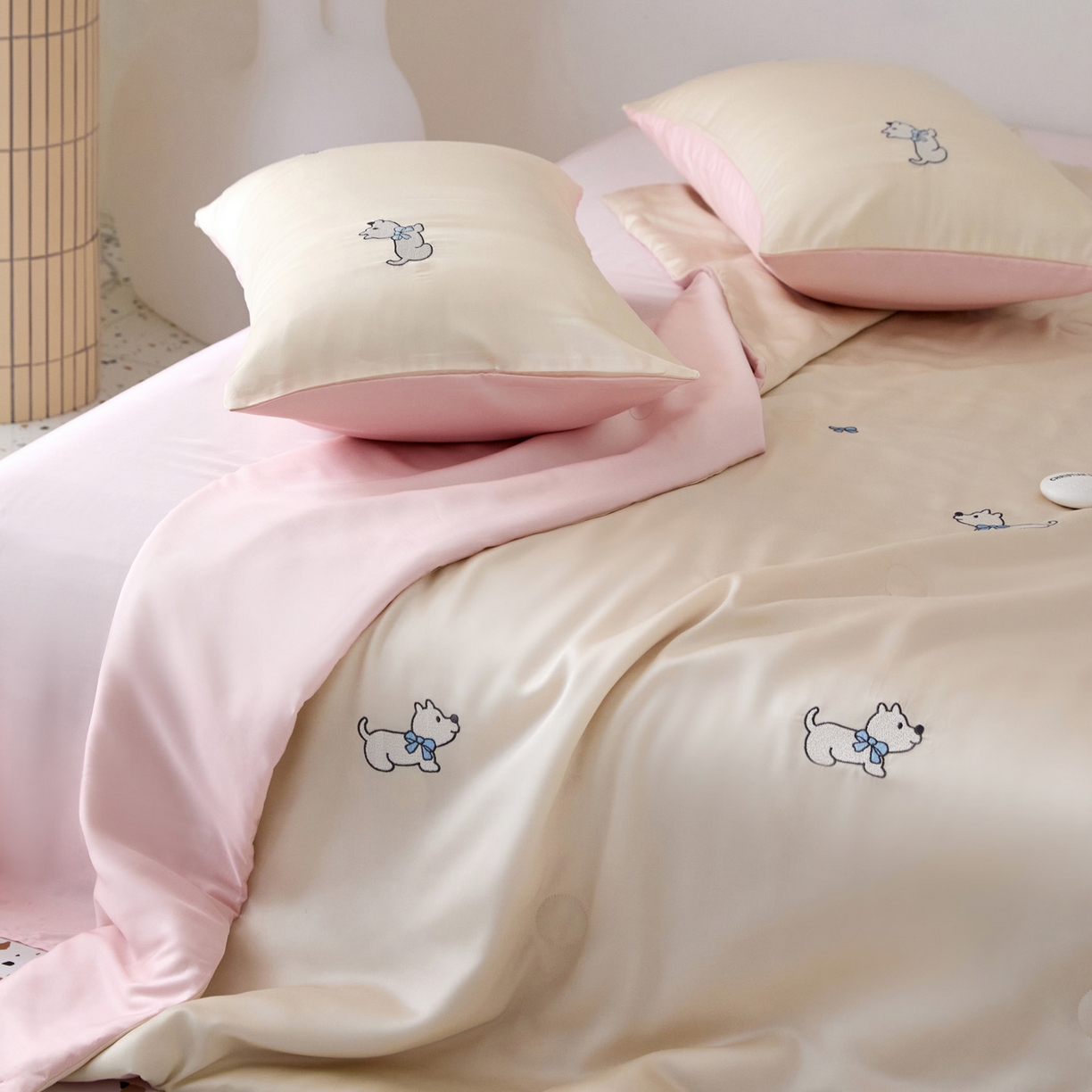 91家纺网 家纺一手货源 找家纺 （总）花愿（原花纪） 2026新款水洗冰丝刺绣夏被夏凉被空调被-爱彼