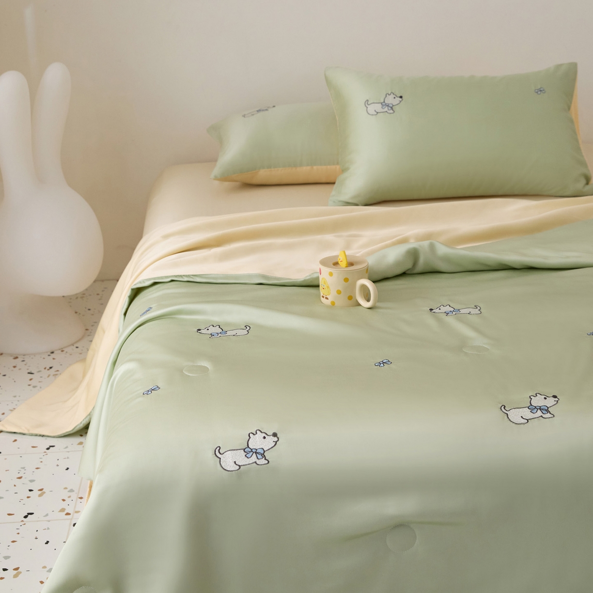 91家纺网 家纺一手货源 找家纺 花愿（原花纪） 2026新款水洗冰丝刺绣夏被夏凉被空调被-爱彼 爱彼-水果清香+奶黄