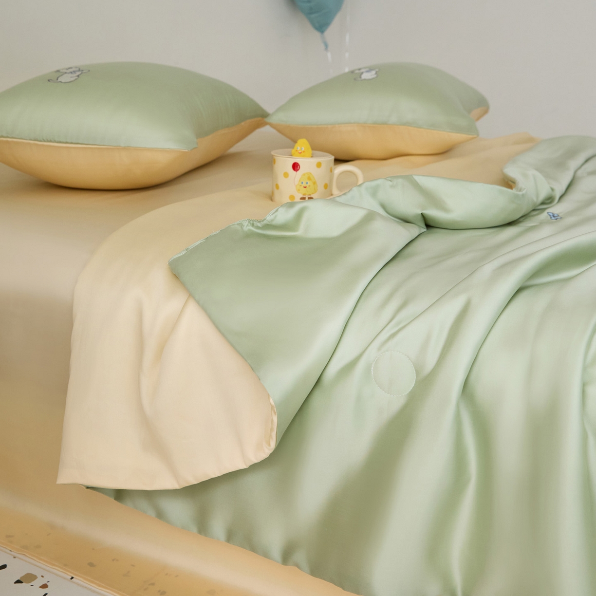 91家纺网 家纺一手货源 找家纺 花愿（原花纪） 2026新款水洗冰丝刺绣夏被夏凉被空调被-爱彼 爱彼-水果清香+奶黄