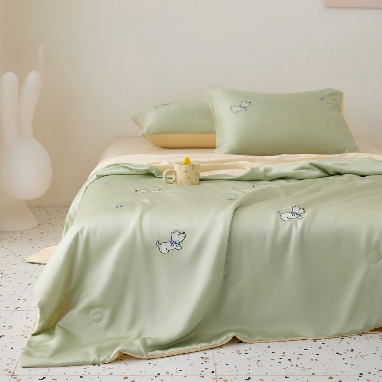 91家纺网 家纺一手货源 找家纺 花愿（原花纪） 2026新款水洗冰丝刺绣夏被夏凉被空调被-爱彼 爱彼-水果清香+奶黄