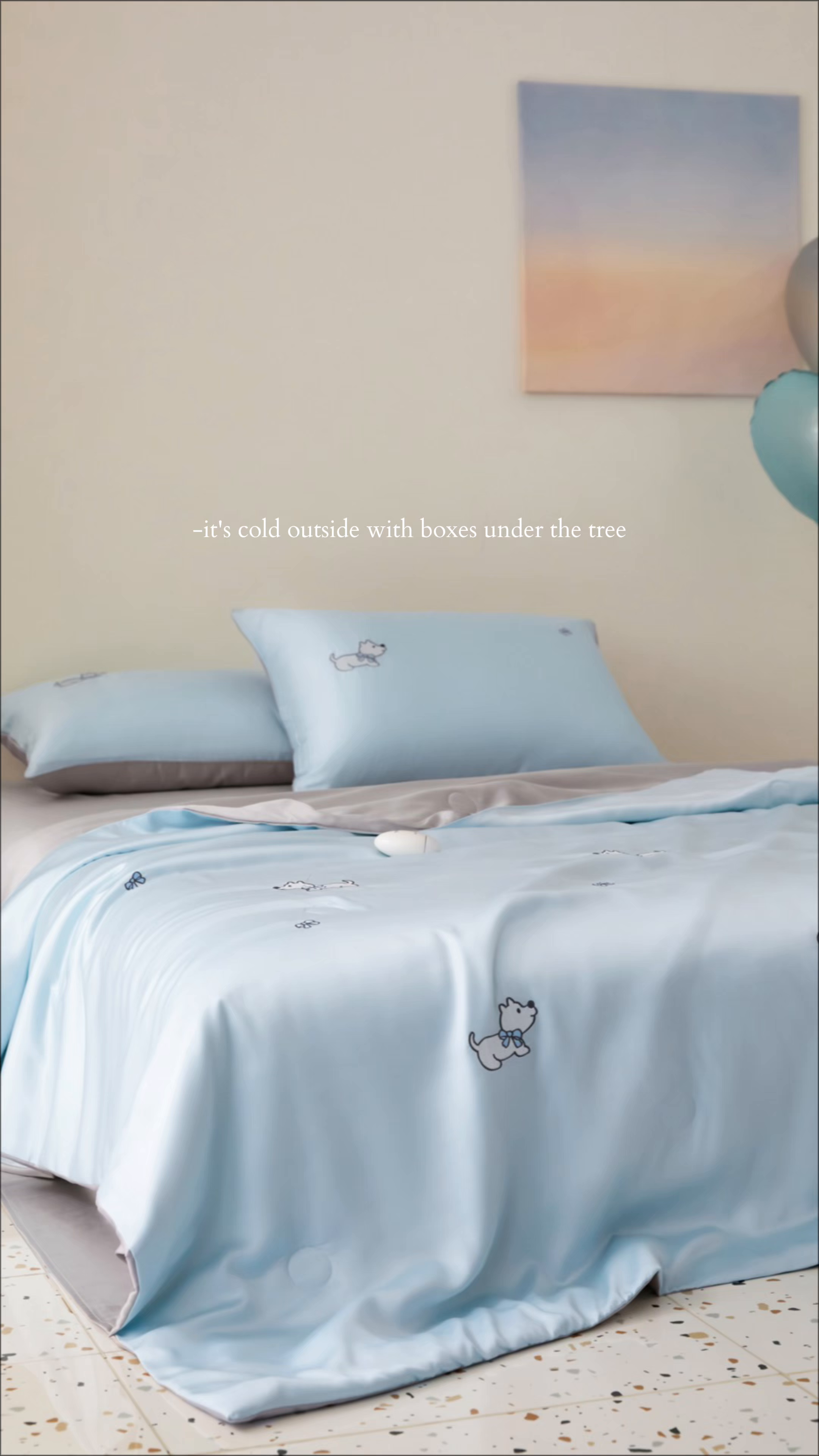 91家纺网 家纺一手货源 找家纺 花愿（原花纪） 2026新款水洗冰丝刺绣夏被夏凉被空调被-爱彼 爱彼-天空蓝+山灰