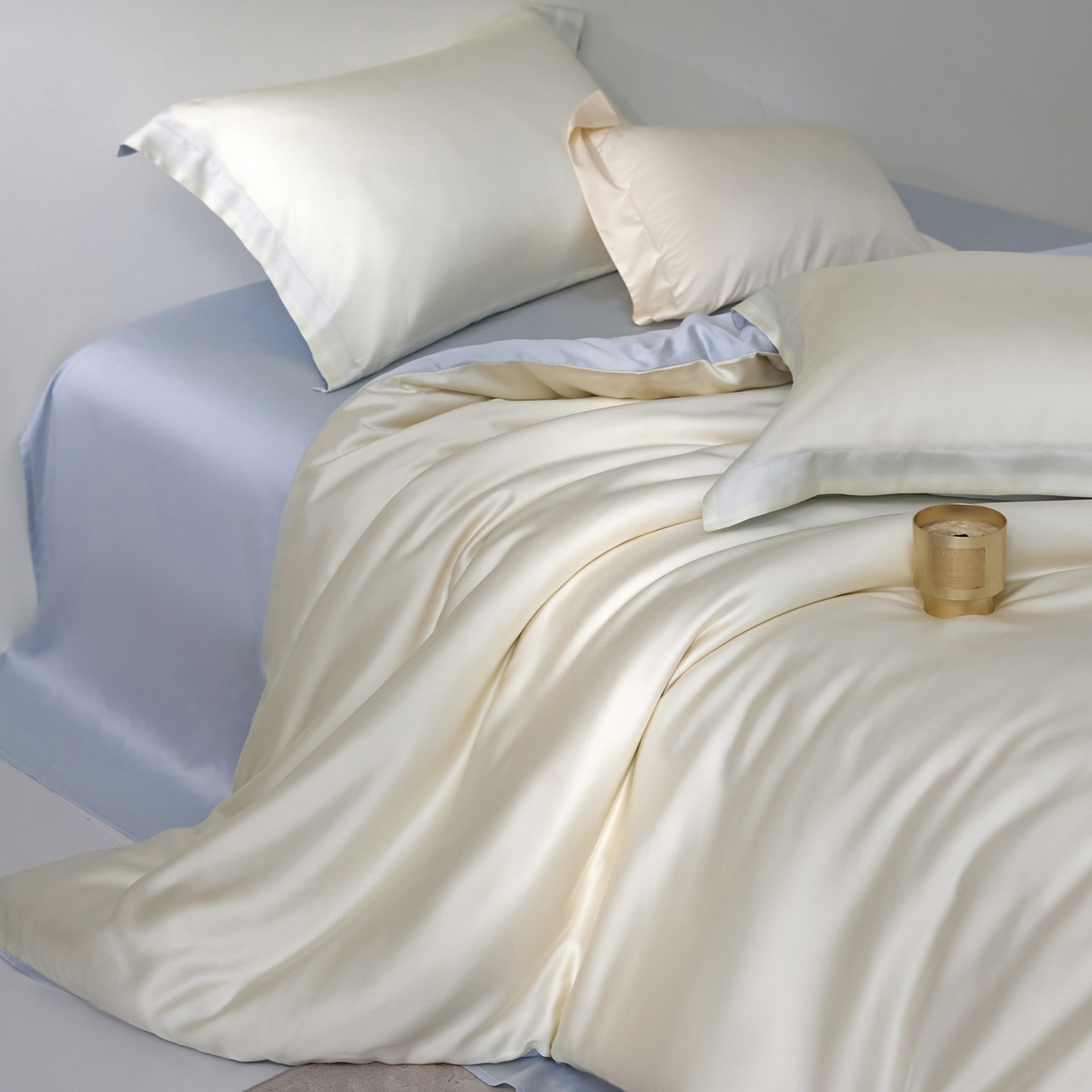 91家纺网 家纺一手货源 找家纺 （总）花愿（原花纪） 2026春夏新款全棉纯棉纯色双拼四件套-安娜