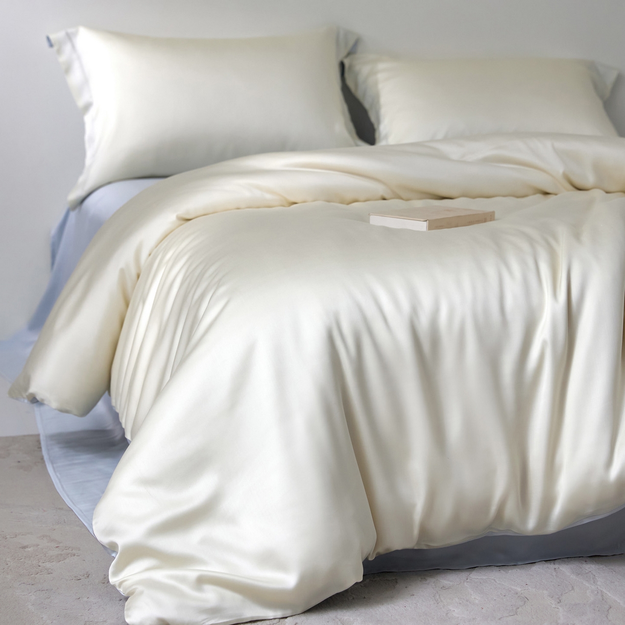 91家纺网 家纺一手货源 找家纺 （总）花愿（原花纪） 2026春夏新款全棉纯棉纯色双拼四件套-安娜