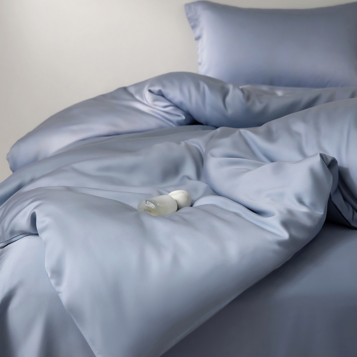 91家纺网 家纺一手货源 找家纺 花愿（原花纪） 2026春夏新款全棉纯棉纯色双拼四件套-安娜 安娜-宾利蓝