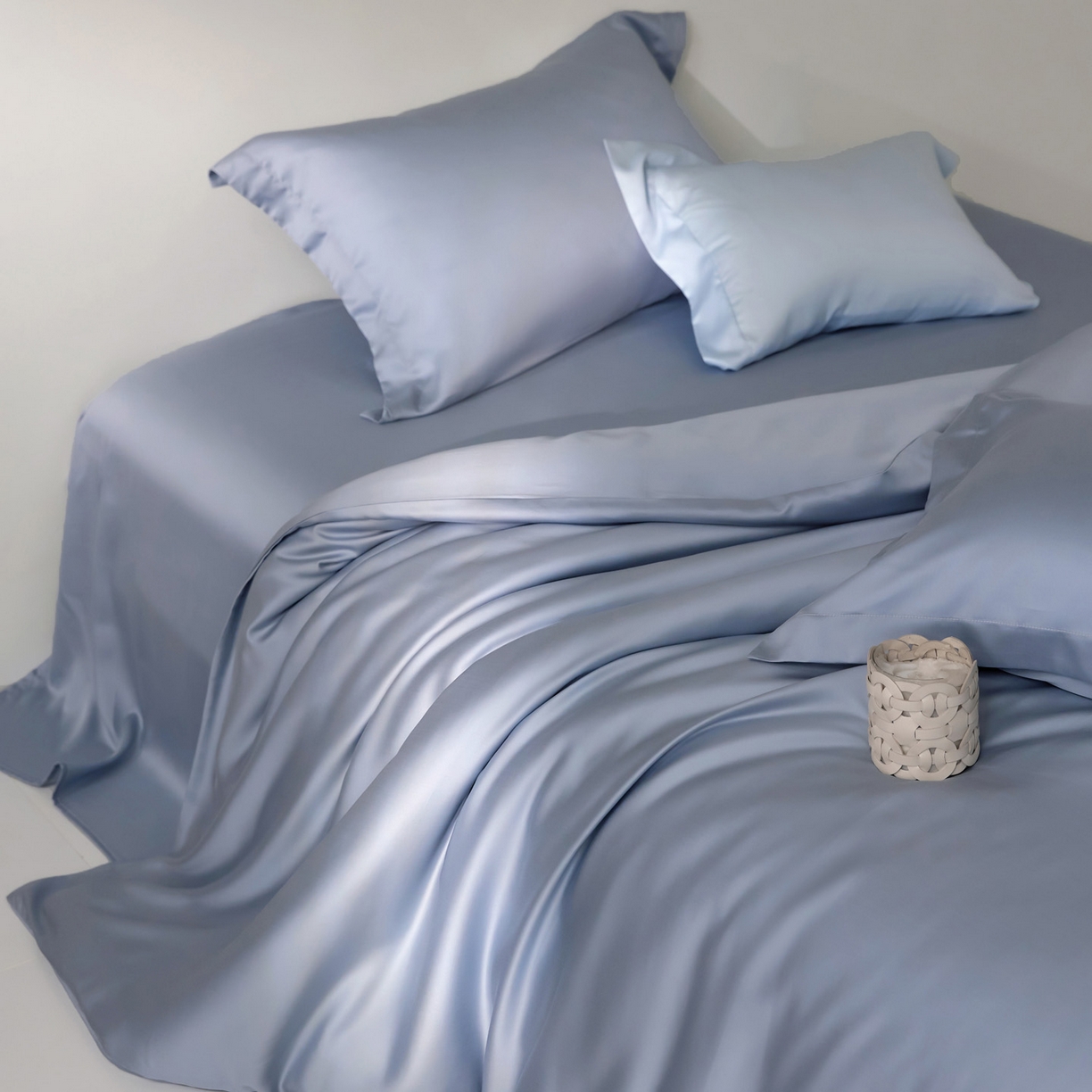 91家纺网 家纺一手货源 找家纺 花愿（原花纪） 2026春夏新款全棉纯棉纯色双拼四件套-安娜 安娜-宾利蓝