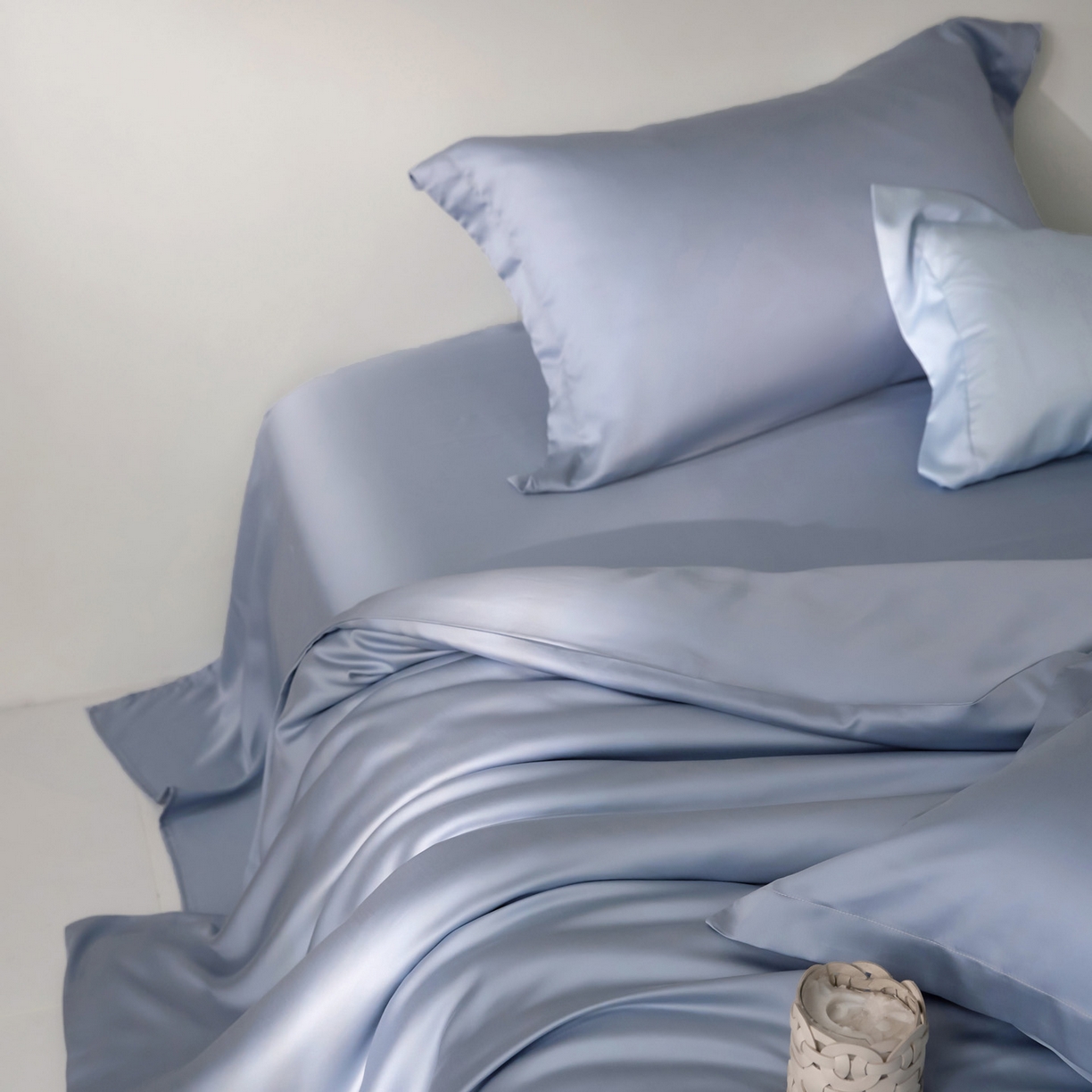 91家纺网 家纺一手货源 找家纺 花愿（原花纪） 2026春夏新款全棉纯棉纯色双拼四件套-安娜 安娜-宾利蓝