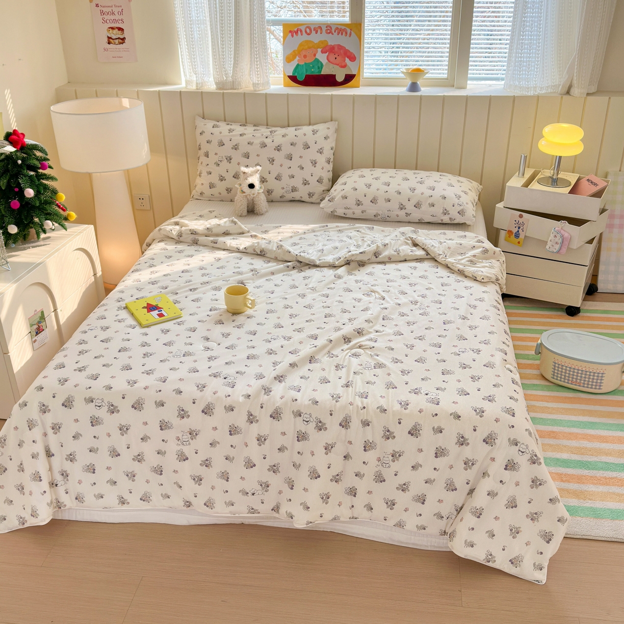 91家纺网 家纺一手货源 找家纺 寐居家纺 2026新款清爽凉感丝夏被夏凉被空调被 花间紫葡