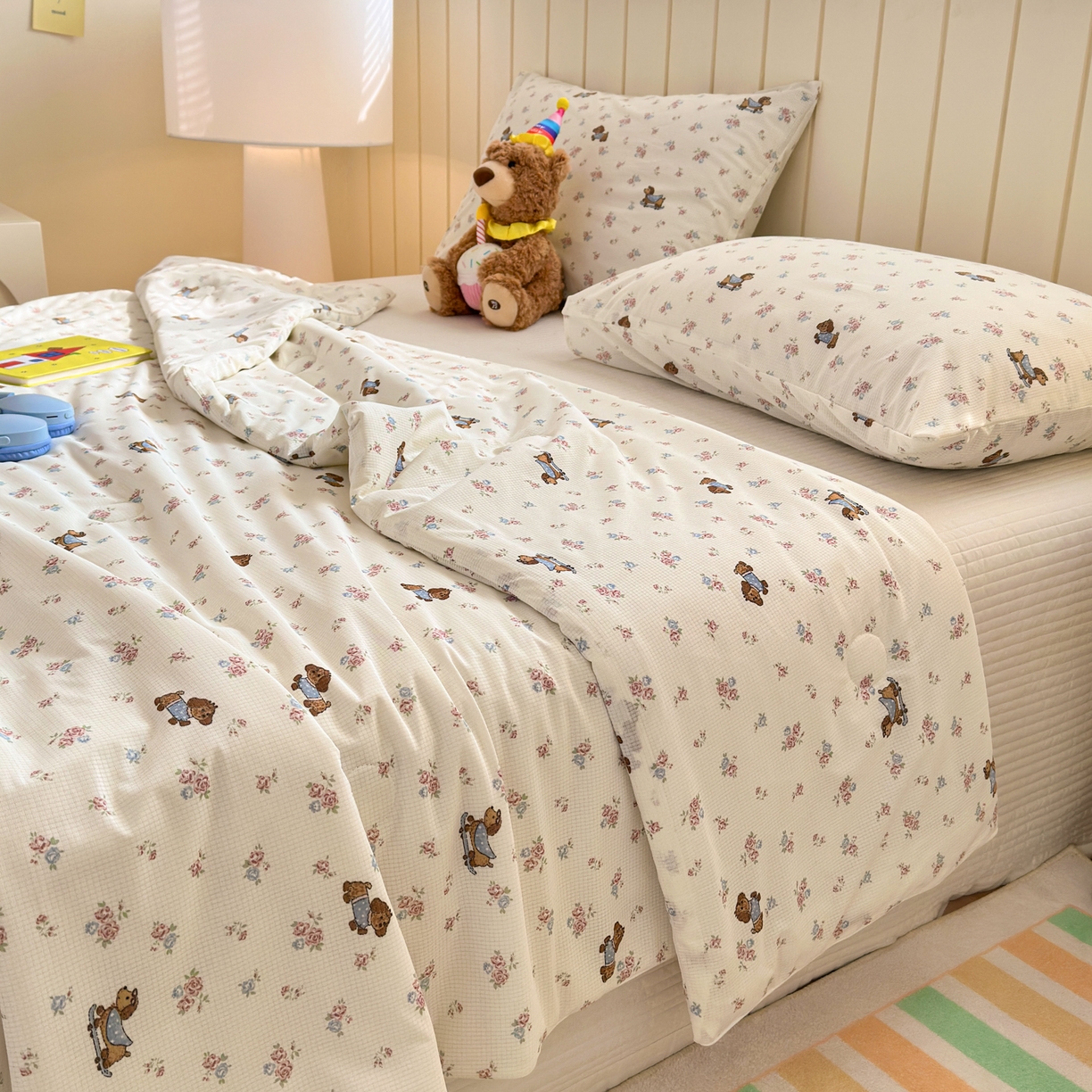 寐居家纺 2026新款清爽凉感丝夏被夏凉被空调被 花田小柴