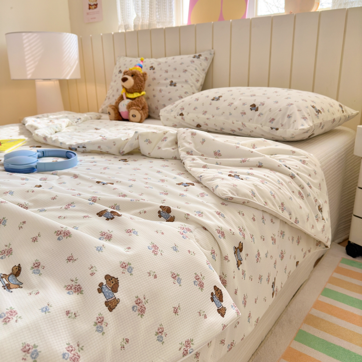 91家纺网 家纺一手货源 找家纺 寐居家纺 2026新款清爽凉感丝夏被夏凉被空调被 花田小柴