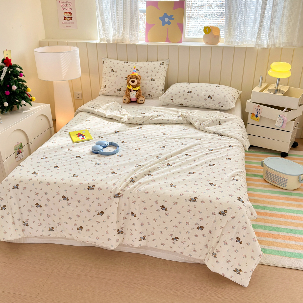 91家纺网 家纺一手货源 找家纺 寐居家纺 2026新款清爽凉感丝夏被夏凉被空调被 花田小柴