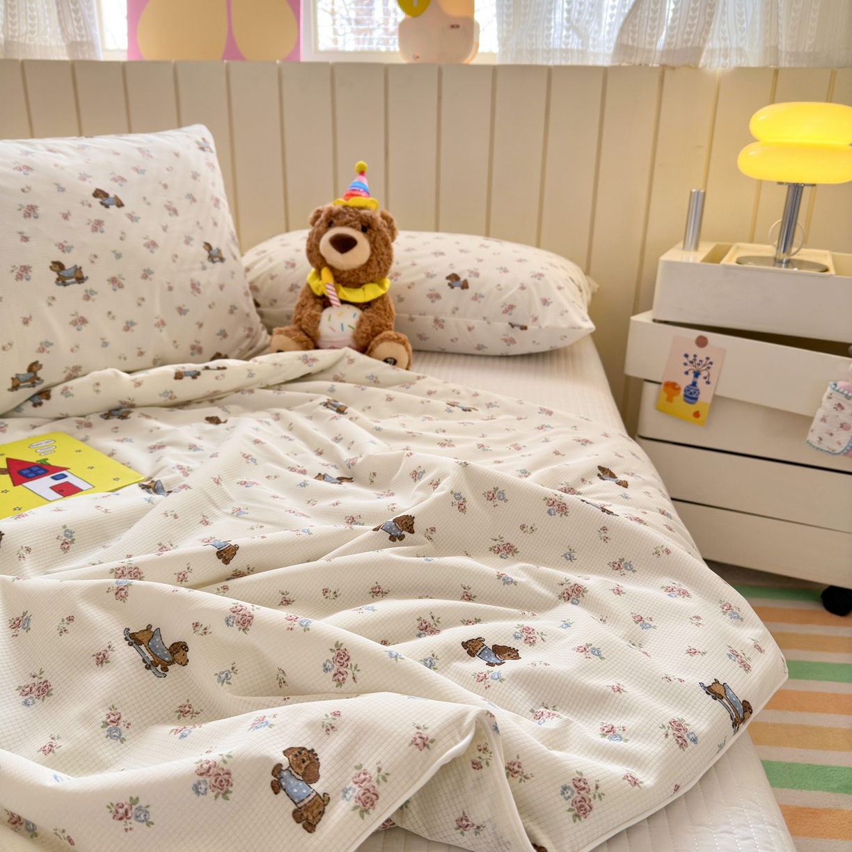 91家纺网 家纺一手货源 找家纺 寐居家纺 2026新款清爽凉感丝夏被夏凉被空调被 花田小柴